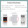 2 in 1 35mm Din Rail Voltmeter Ammeter AC 20-500V 100A Multi-function AC Voltmeter Voltage Amps Meter Built-in Transformer