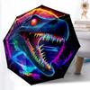 1pc Sturdy 8-Bone Auto Umbrella, Dinosaur Umbrella, Digital Printed, Foldable Umbrella for On-the-Go Outdoor Use