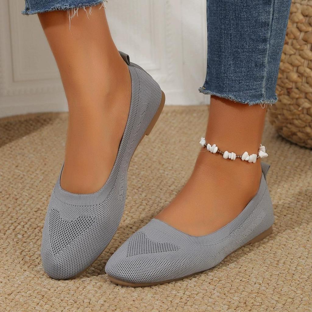 Fashion Large Size Flat Shoes Spring and Autumn New Casual Walking Shoes A Slip-on Single Shoes Women