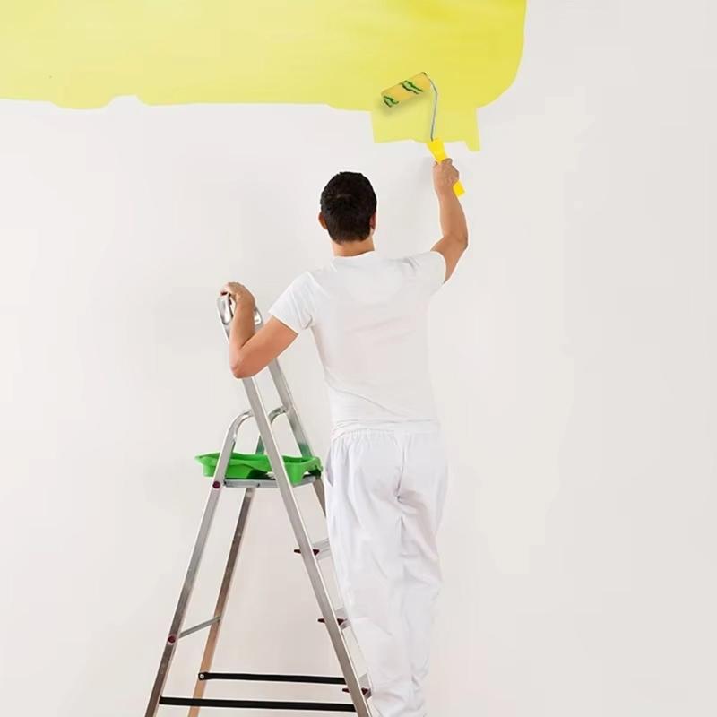 Professional Handheld Wall Paint Brush 4inch Foams Roller Brushes Painting Tools for Efficient and Smooth