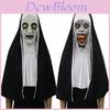 Terrifying The Nun Horror Mask Valak Scary Full Face Design With Headscarf