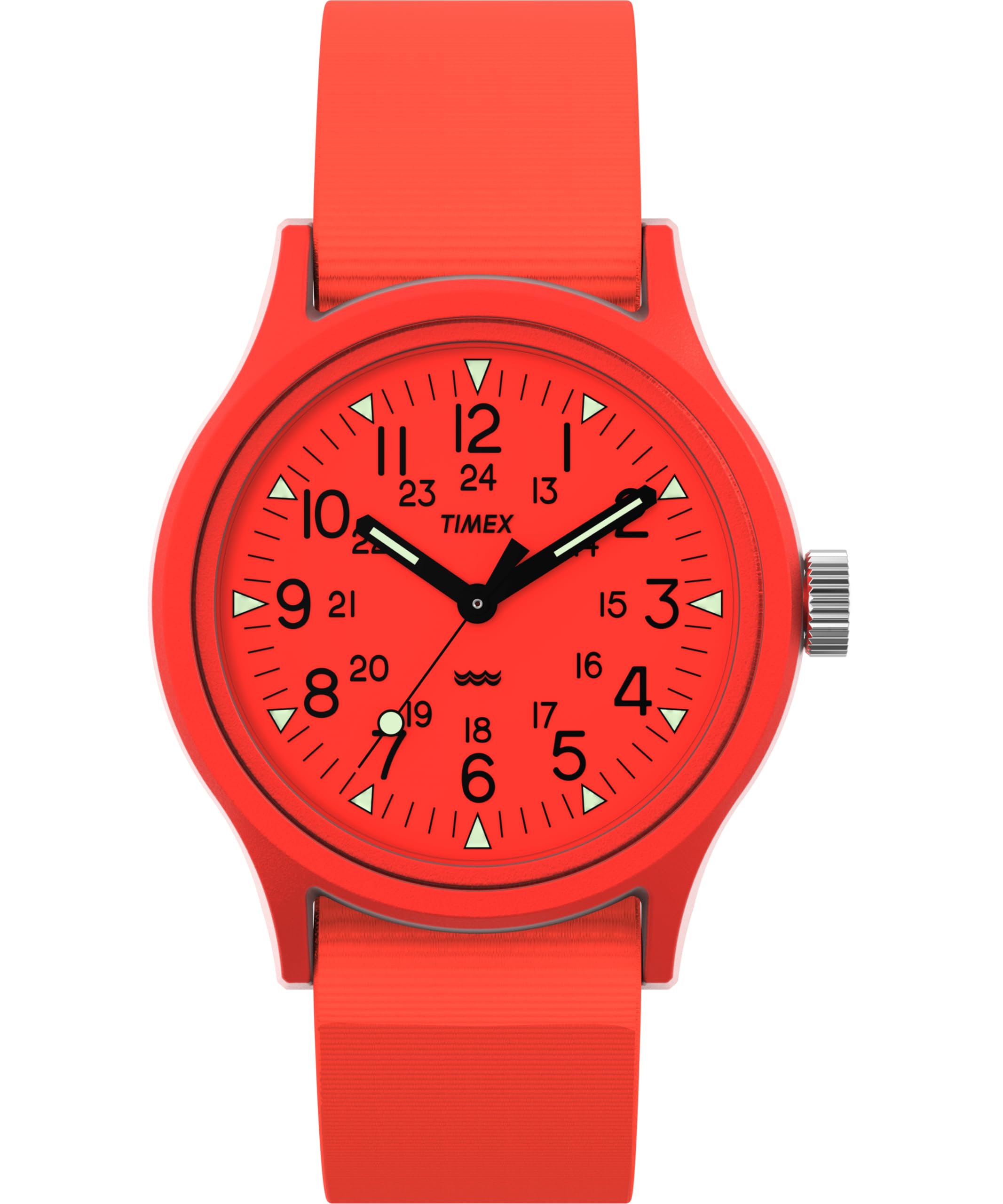 Camper Watch Quartz 3 ATM Water Resistant Plastic Orange Dial TW2W91300 Unisex [TIMEX] [Authentic]