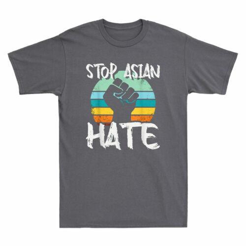 Anti Asian Racism AAPI Support Stop Asian Hate Vintage Men s T-Shirt Cotton Tee XXL