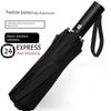 12-Bone Automatic Folding Umbrella Men's Extra Large Storm-Resistant Outdoor Sun Umbrella Black Glue Sun Protection Sun Umbrella