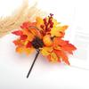 Home Autumn Decoration Christmas Fall Artificial Maple Leaves Berry Stem Faux Branches Fake Pumpkin