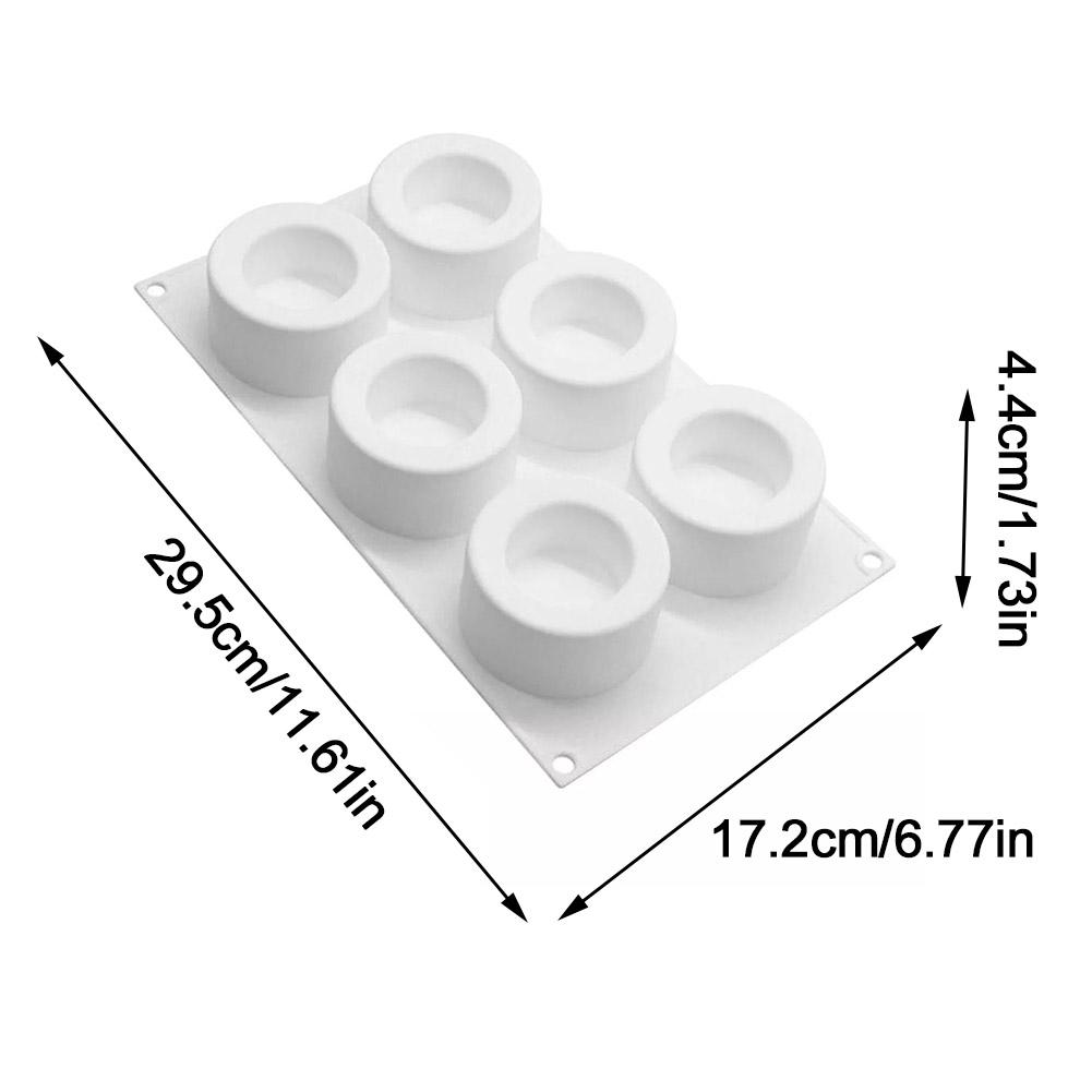 6-Link Concave Cup Cake Mold Silicone Mini Molds For Baking Cookie Chocolate DIY Soap Muffin Mold Tools