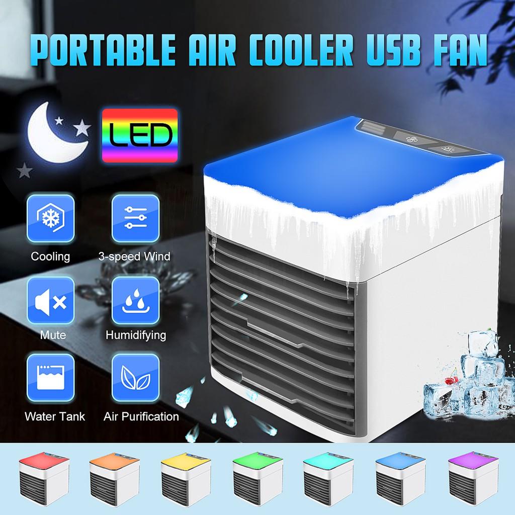 

Mini USB Portable Air Conditioner Arctic Air Cooler Humidifier Purifier LED Light Personal Space Fan Air Cooling Fan 160×145×170mm