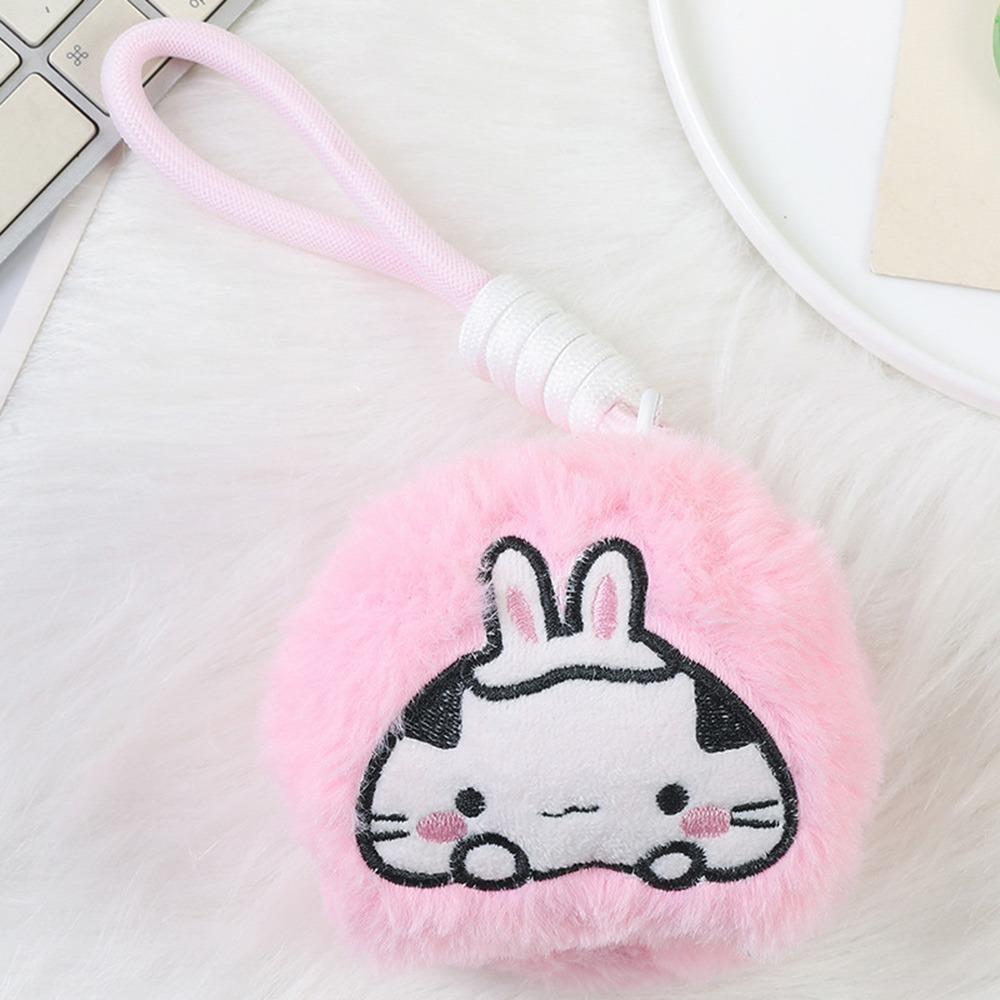 Cartoon Winter Pocket Warmer Plush USB Lanyard Heater Electric Hand Warmer Pendant  for Woman Girls