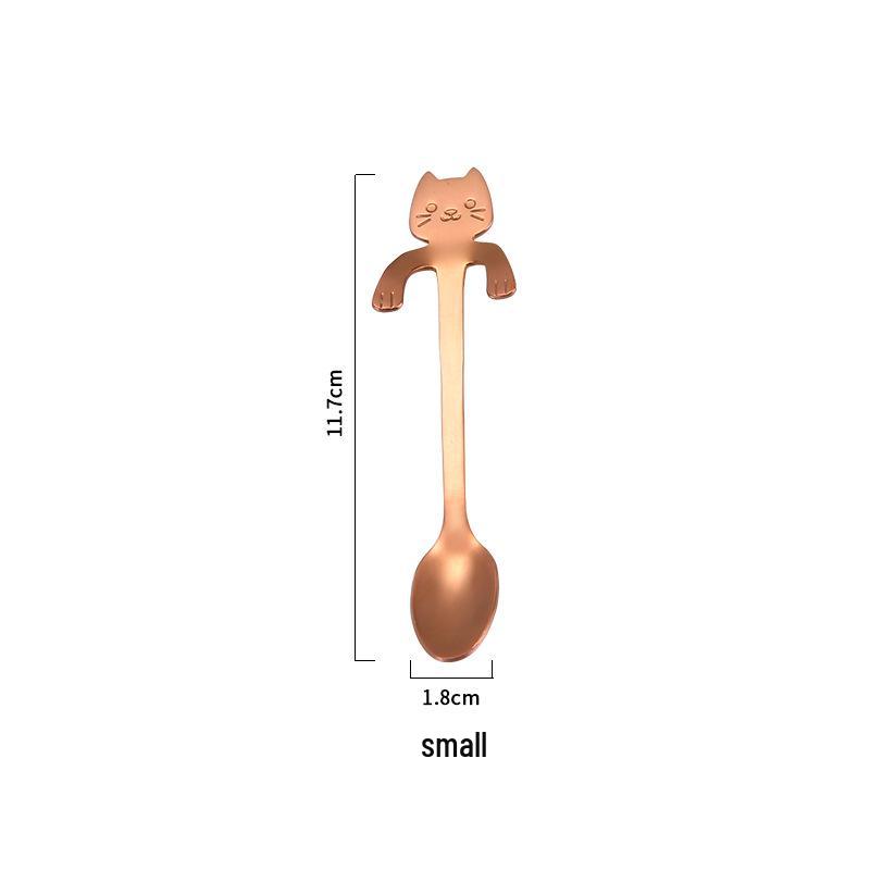 Creative Stainless Steel Cat Spoon - Cartoon Coffee & Stirring Spoon
