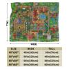 Stardew Valley Karte Tiere Weiche Warme Decke Reise Plüsch Überwurf Lustige Wohnzimmer Flanell Bettdecke Sofa Bettbezug