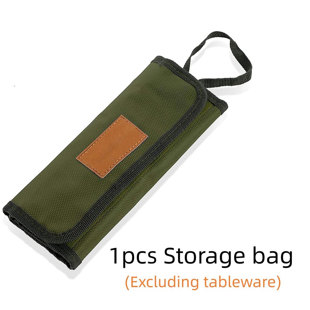 Outdoor Tableware Storage Bag Portable Picnic Storage Bag BBQ Cookware Bags Camping Chopsticks Spoon Fork Cutlery Organizer