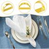 12 Piece 3.5cm Gold Napkin Rings Alloy D Shape Tableware Holder For Wedding Banquet Home Dining Decoration