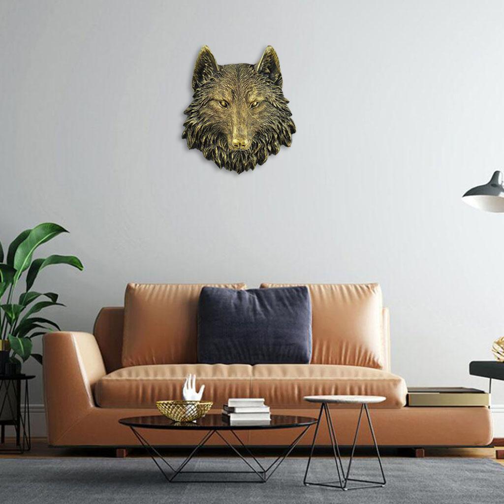 Realistic 3D Animal Head Wall Decoration Statues Farmhouse Room Bedroom Home Wall Decor Sculpture Style Interior Art Ornament