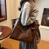Designer Retro PU Leather Shoulder Handbag for Women Winter Trend Fashion Handbags Females Travel Luxury Tote Bags CLE