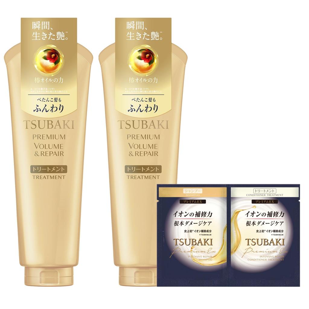 TSUBAKI Premium Volume & Repair Treatment Damage Repair 180g x 2 + Bonus