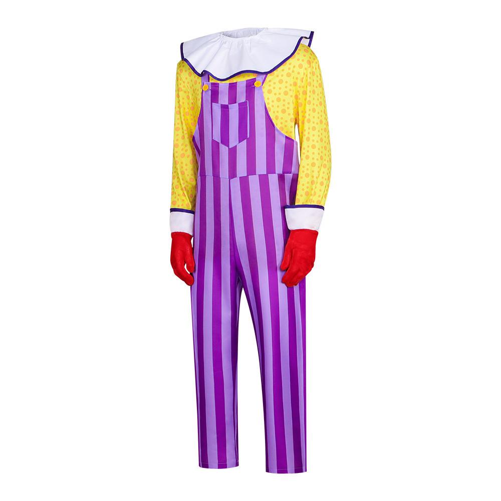 Sad Clown Cosplay Costume With Suspenders For Halloween And Stage Performances