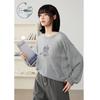ZIHAN Women's Printed Round Neck Long Sleeve Knitted Sweater