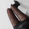 Women's Elegant Japanese Style Sheer Silk Pantyhose Stockings Aesthetic Argyle Bowknot Pattern Tights Summer Leggings