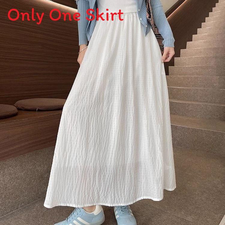 Women High Waist Chiffon Skirt With Cotton Blend Fabric For Casual Summer Wear
