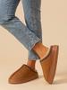 Winter Indoor And Outdoor Solid Color Thick-soled Non-slip Lightweight Warm Ladies Slippers