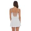 Women's Casual Sleeveless Corset Ruffle Straps Short Dresses