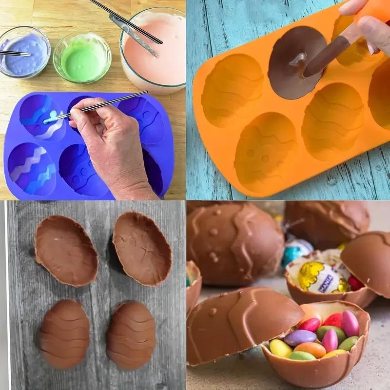 1Pcs Easter Egg Silicone Mold for Handmade Soaps, DIY Candles & Aromatherapy Gypsum Crafts