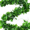 Efeutute Weinblätter Künstliche Deckenranke mit Rattan und Grünem Laub