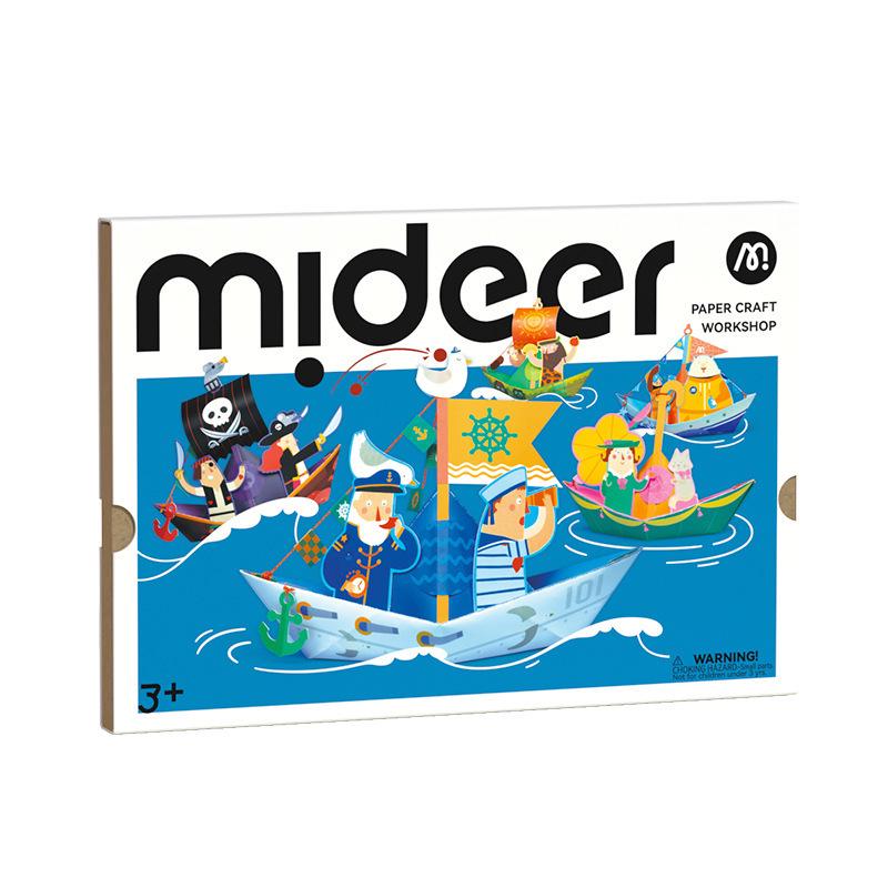 Mideer My Little Origami Airplane: 3D Educational Toy for Kids, Ages 2+, Includes Paper Cutting Book for Crafting