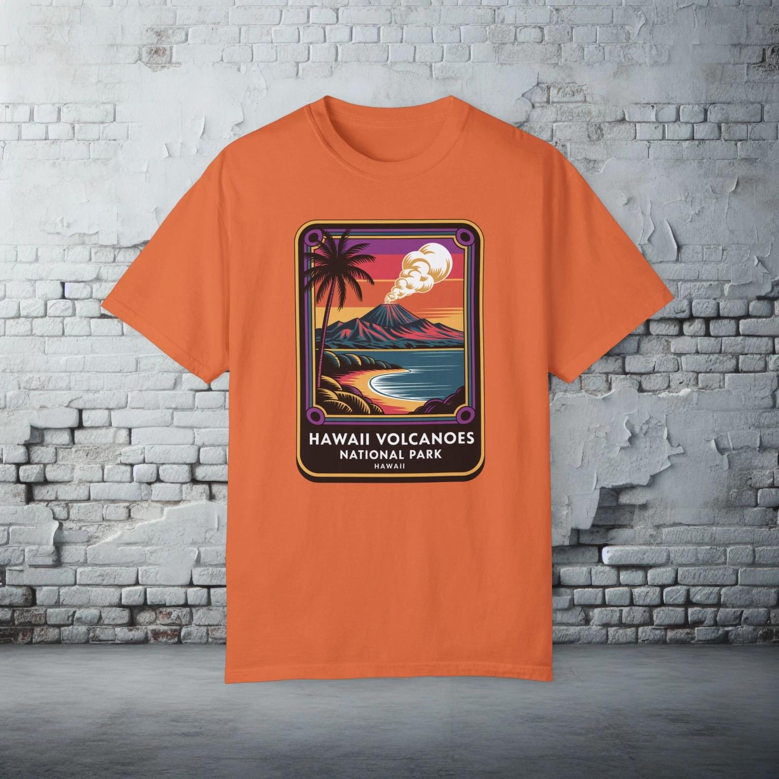 Hawaii Volcanoes National Park Unisex Souvenir T-shirt Comfort Colors Shirt L