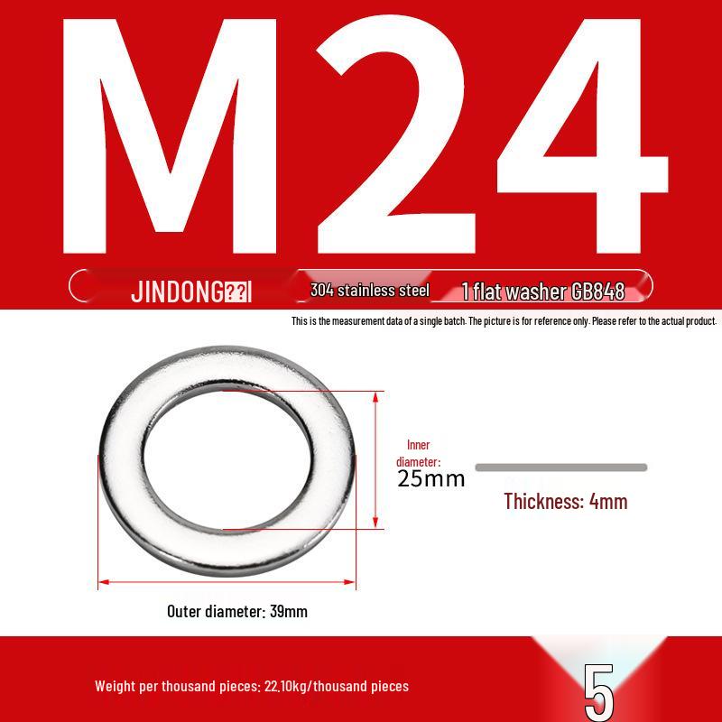 Stainless Steel 304/201/316 Oversized Thick Flat Washer Gasket Screw Washer GB97/GB96