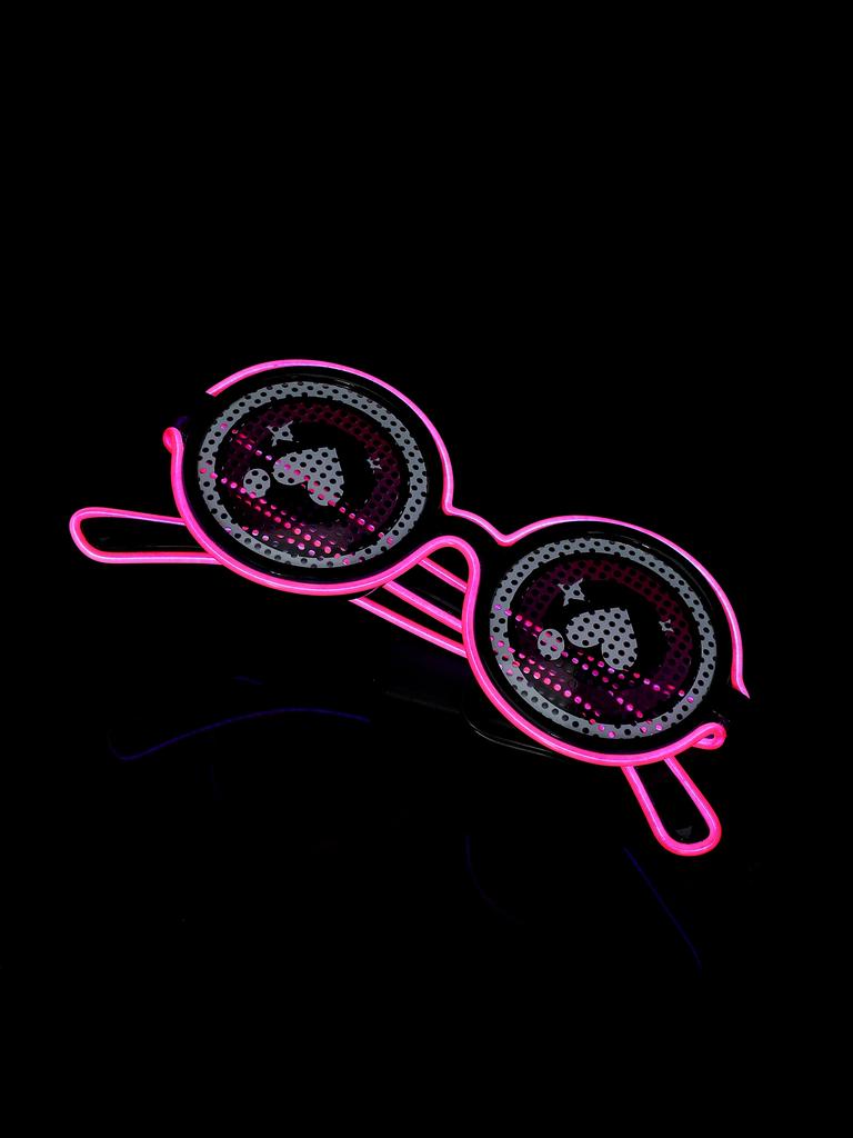 Wireless EL luminous disco glasses luminous LED online celebrity sunglasses pixel KTV bar atmosphere concert flash