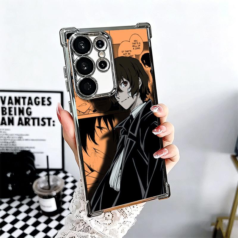 Bungo Stray Dogs Manga Plating Phone Case For Samsung Galaxy S24 S25 FE S26 Edge S23 Ultra S22 S21 Plus S20 Anti-Fall Airabag Co