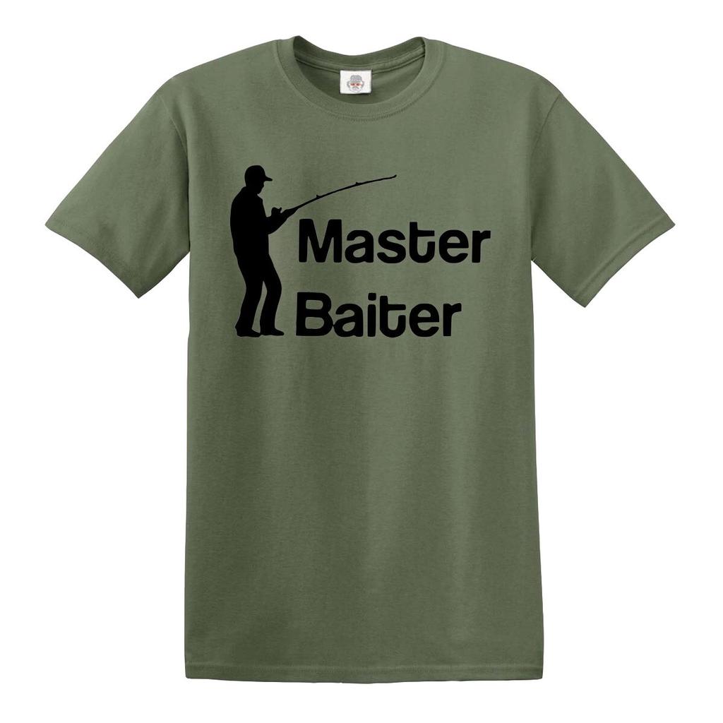 Master Baiter T Shirt Funny Mens Fisherman Fishing Gift Present Idea Tee Top