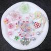 12Pcs Detachable Shoe Flower Shoe Charms Diy Colorful Butterfly Seaweed Bead Chain Shoe Buckle Hole Accessories For Girls