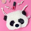 NICI Figure Face Pouch, Panda Drawstring, Black and White, Animal, 3090654