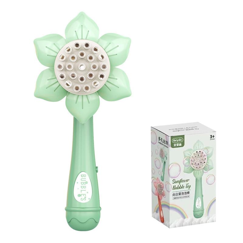 23Hole Electric Bubble Machine Sunflower Soap Bubble Maker Summer Outdoor Toys for Kids Bubble Blow Flower Toys for Girls