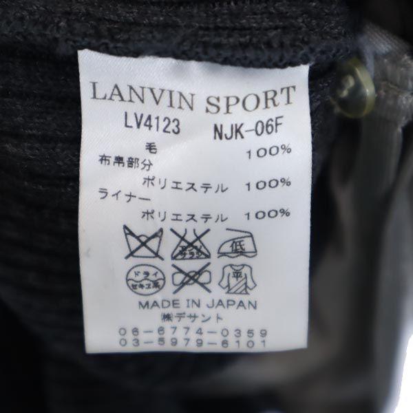 LANVIN SPORT Long Sleeve Knit M Dark Gray Sweater Women Used