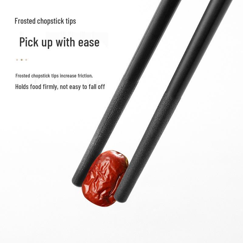 Premium Non-Slip, High-Temperature Resistant Chopsticks Set - Food-Grade Alloy for Families