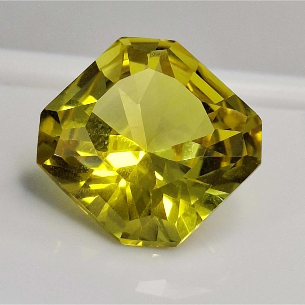 8-10 Ct Natural Yellow Color Sapphire Asscher Cut Fabulous Certified Gemstone