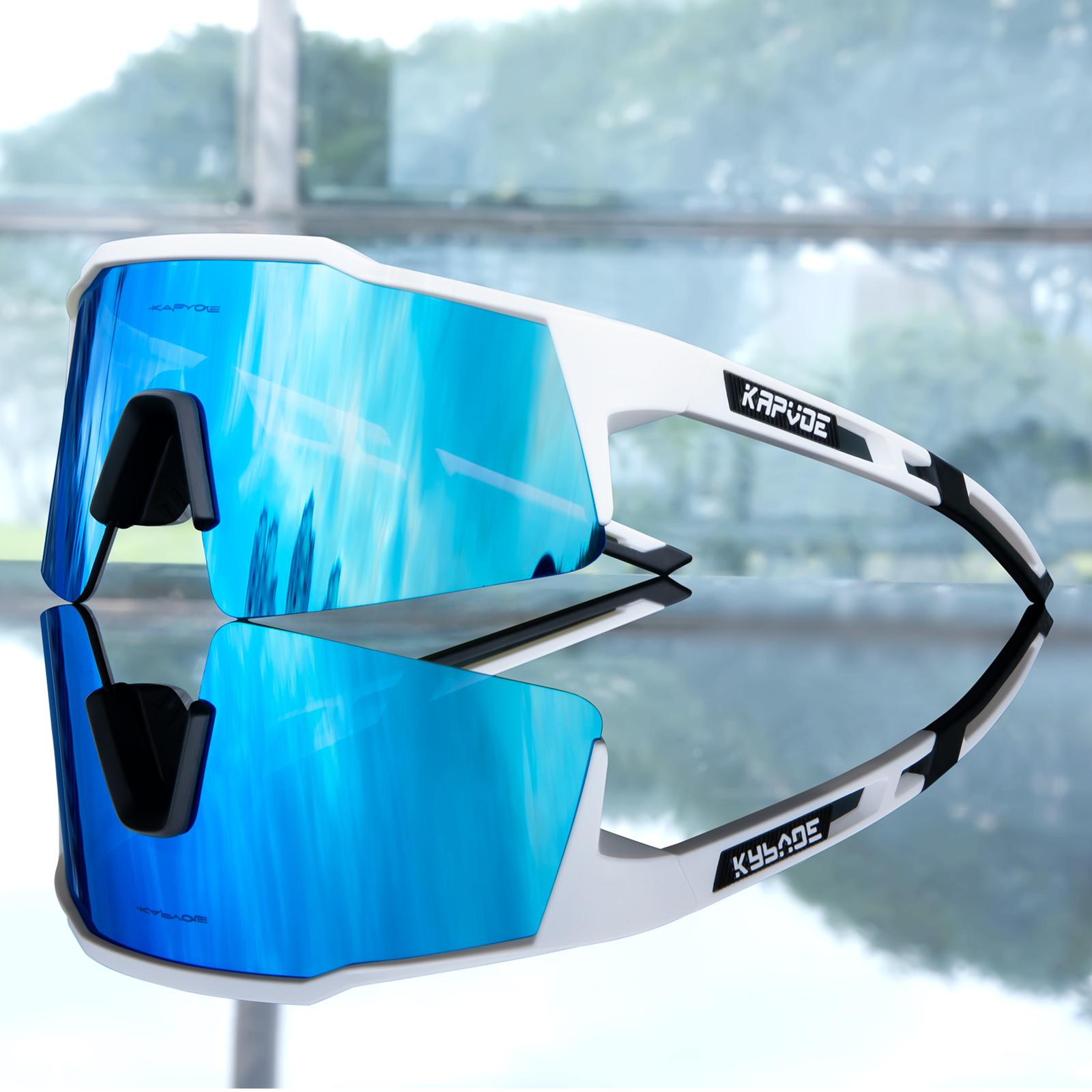 

Kapvoe Bike Sunglasses Cycling Glasses for Man MTB Goggles Women Outdoor Camping Hiking Sports UV400 Riding Bicycle Eyewear 1 lens