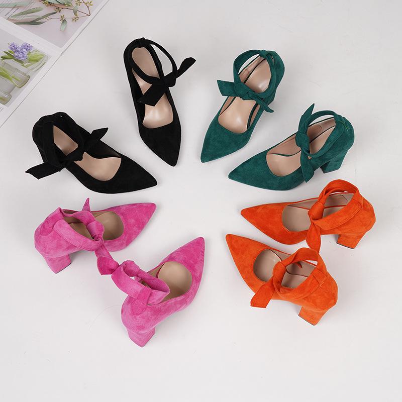 Women's Pointed Toe Lace-up Flats & French High Heels - New Fashion Style