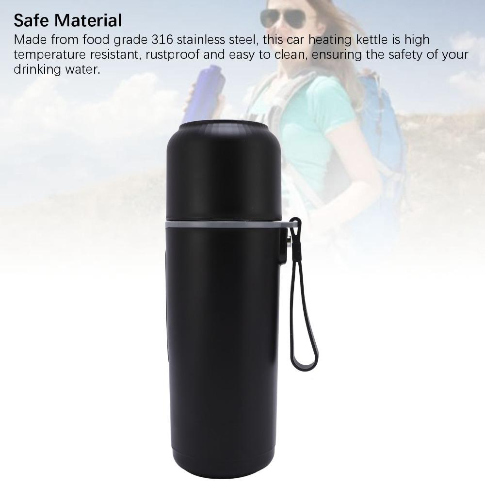 Rustless Steel Car Heating Cup 12V 24V Water Boiler Portable Car Electric Kettle  Travel Use