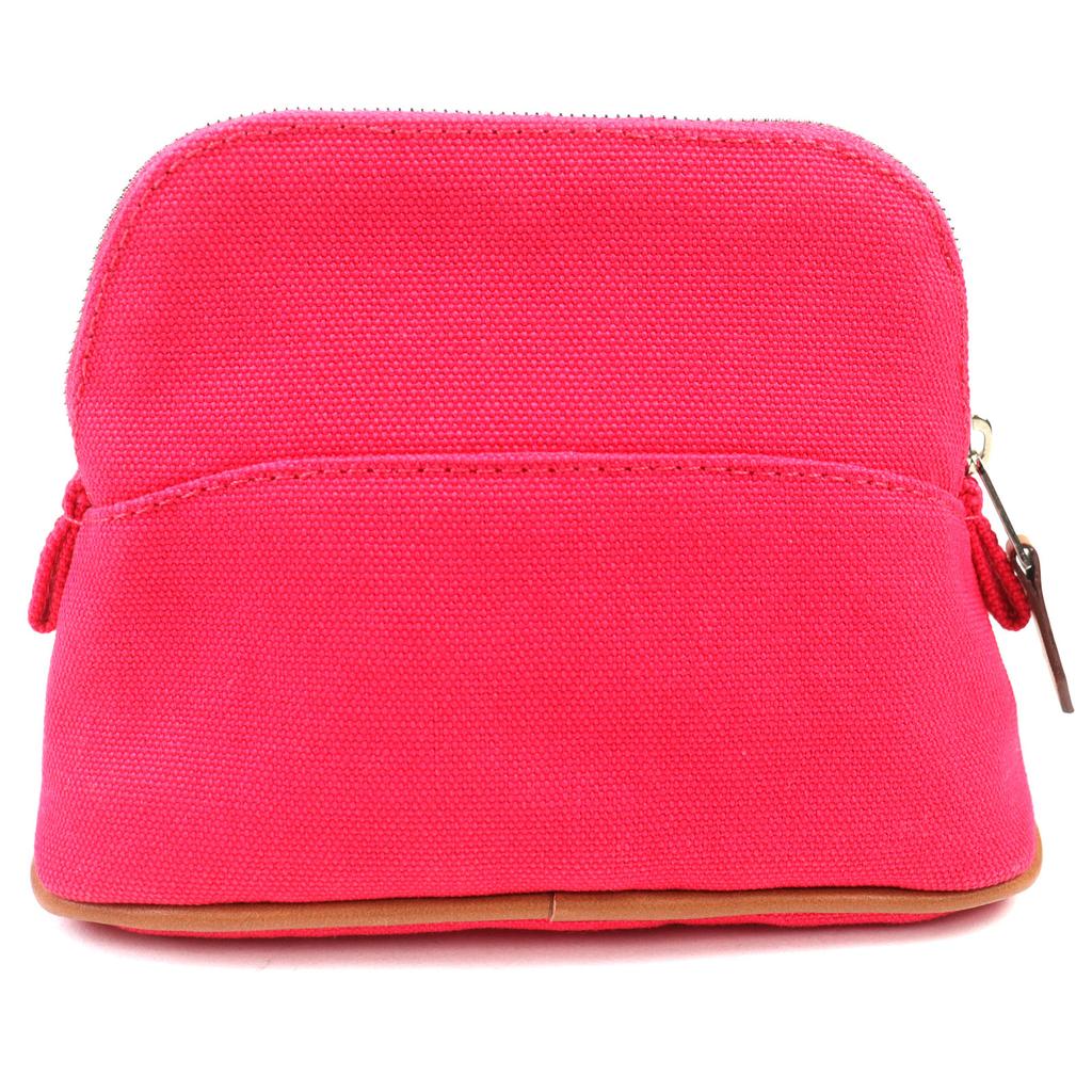 Excellent HERMES Pouch Boride Pouch Mini Mini Pink Cotton Women Used