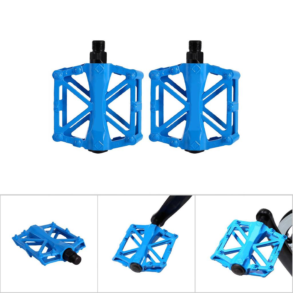 3 Bright Colors 1 Pair Durable Aluminium Pedals Anti Skid Flat Platform MTB Bicycle Pedal