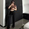 Latte girl yoga pants, women's summer thin drape, lazy and loose, slimming sweatpants, fitness training wide-leg pants