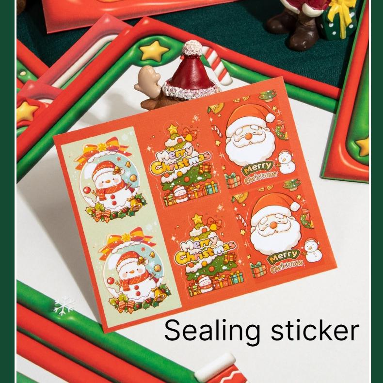 Christmas envelope and letter set, 3D three-dimensional greeting card, handwritten letter, gift decoration, high-end and creative