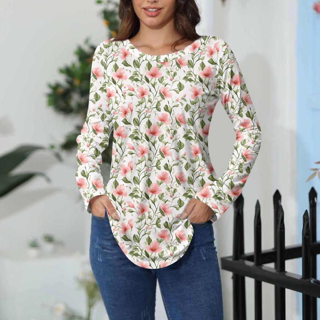 Camisetas para Mujer Otoño Casual Camisetas de Manga Larga Sudadera Estampado Gráfico Vintage Top Jersey Día de San Valentín
