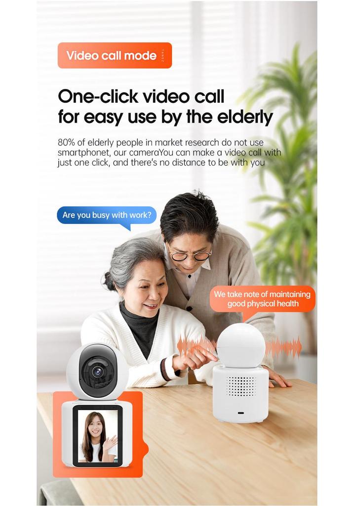 Smart WiFi Video Call Camera with Remote Intercom and Voice Activation