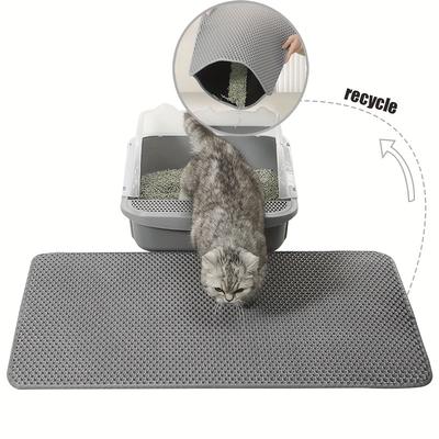 Pet Cat Litter Box, Mat, Sand Leakage Pad, Double-Layer Non-Removable, Washable, Splash-Proof Cat Litter Pad, Pet Supplies