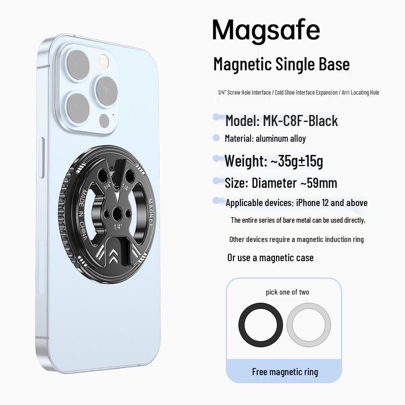 Cold Ice Armor C8F MagSafe Phone Holder with Magnetic Head and 1/4" Screw for Tripod and Camera Expansion